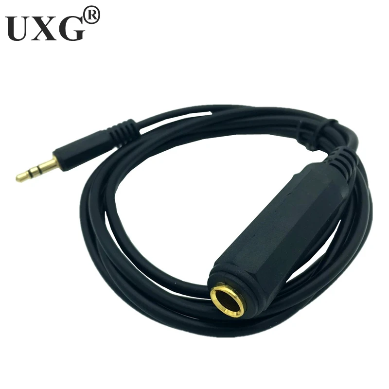 3.5 mm Audio Plug Extension Conversion Cable Stereo 3.5mm male to 6.5MM 6.35mm Female Stereo Cable Adapter for Headphones 1.5M