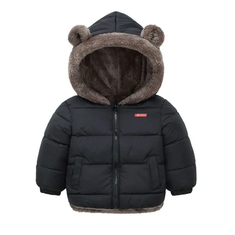 Cashmere Children Coat 2023 Autumn Winter Thicken Jacket Boys Girls Solid Color Hooded Jackets Kids Parka Outerwear 2-6 Years