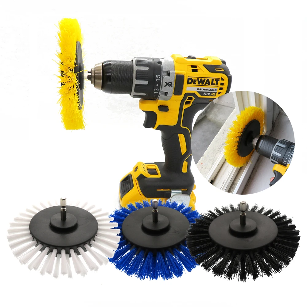 Electric Scrubber brush Drill Gap Brush with 1/4\