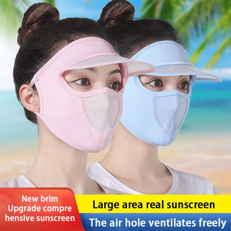 Sun Protection Lens Mask Detachable Female Summer Anti-ultraviolet Sunshade Riding Bicycle Dust-proof Adjustable Face Mask