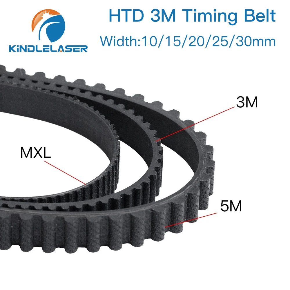 KINDLELASER HTD3M PU Open Belt 3M 5mm - 40mmTiming Transmission Belt 3M Polyurethane for CO2 Laser Engraving Cutting Machine