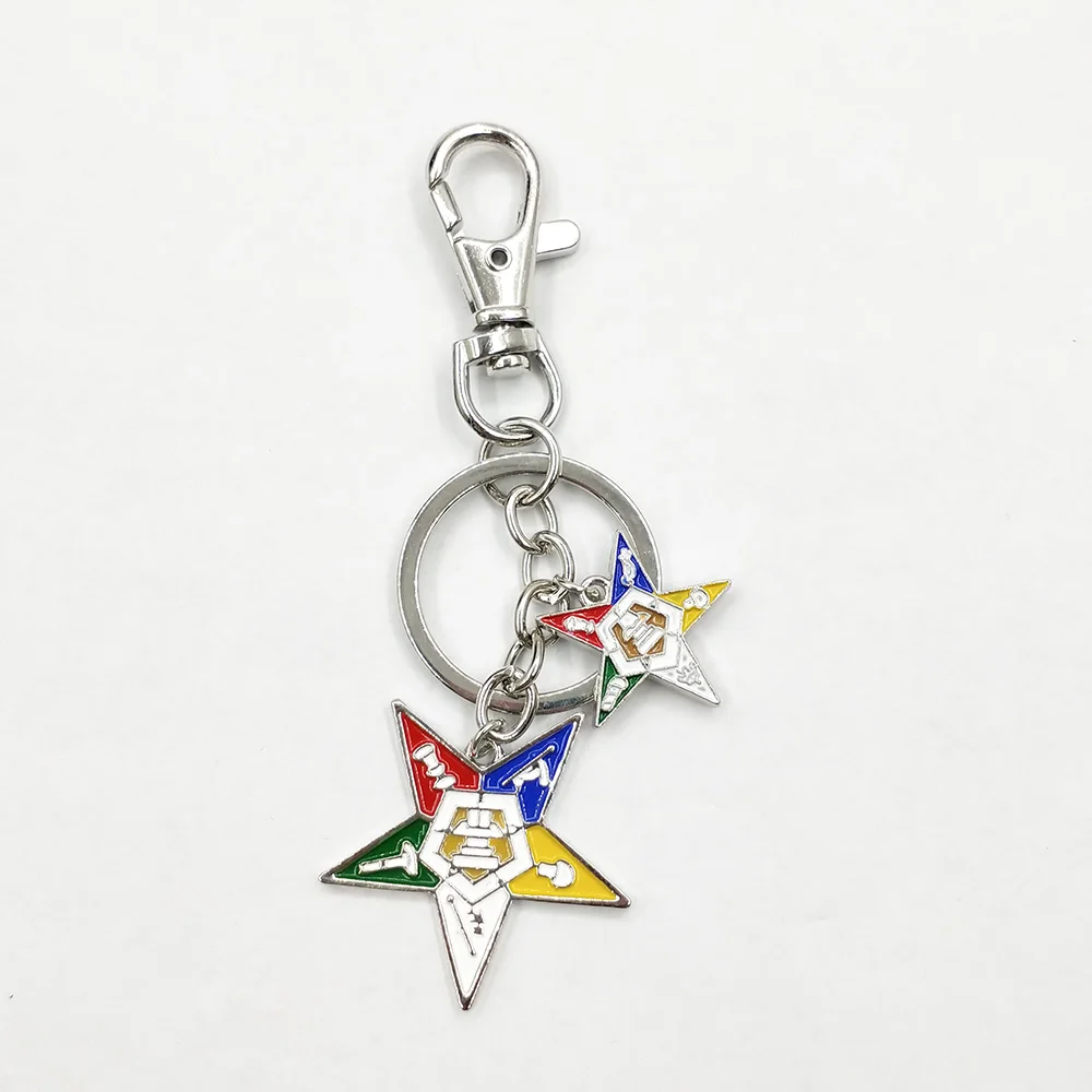 OES Sister Order of the eastern star Logo Keychains Key Rings Accessories Jewelry