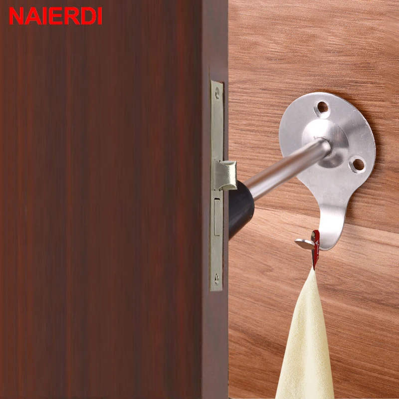 

NAIERDI Stainless Steel Door Stopper Bathroom Wall Hooks Floor Wall Mount Hanging Hook Non-magnetic Door Holder Door Hardware