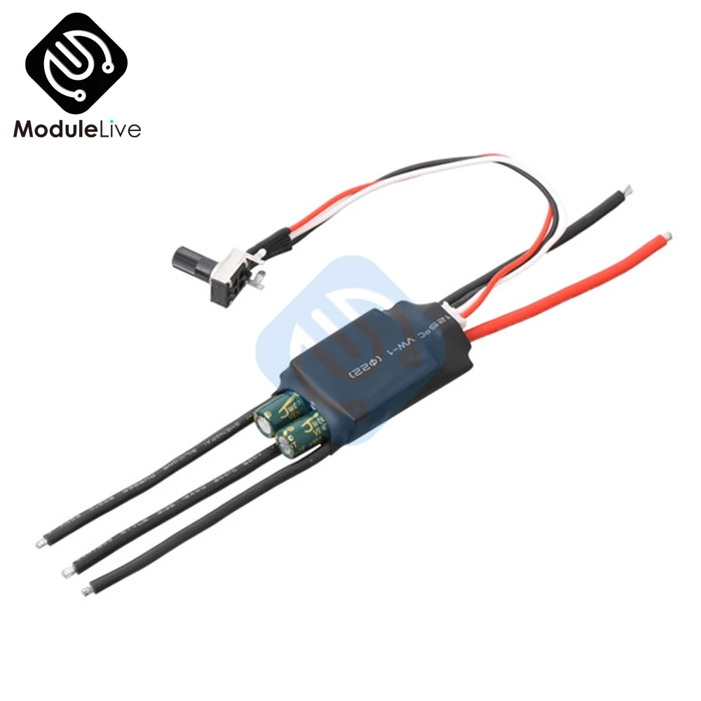 BLDC 3 phase DC Brushless Motor Drive Controller DC 7V-24V PWM Hallless Driver With Potentiometer for 2/6/12/14 14 Pole Motor