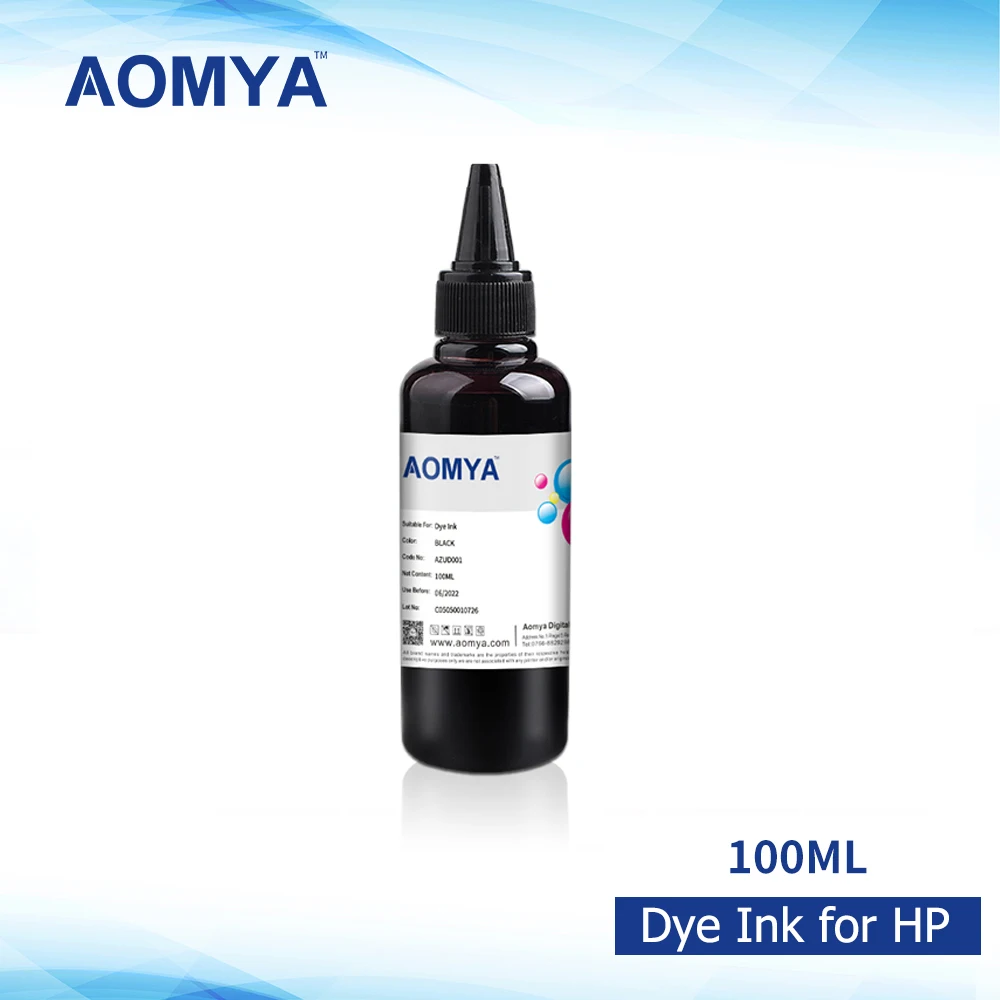 Aomya 100ml Black Dye Based Ink Compatible for HP950/932/920/934/564/364/178/685/655/711 all  Inkjet Printer Bulk Ink