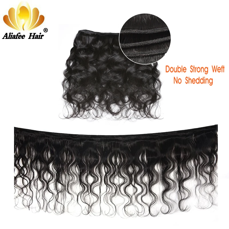 Aliafee Dei Capelli Malese Dell'onda Del Corpo 3 Bundles Tessuto # T1B/27/Colore Naturale 8 "-30" 100% Dei Capelli umani Non-Remy Dell'onda Del Corpo Extensions