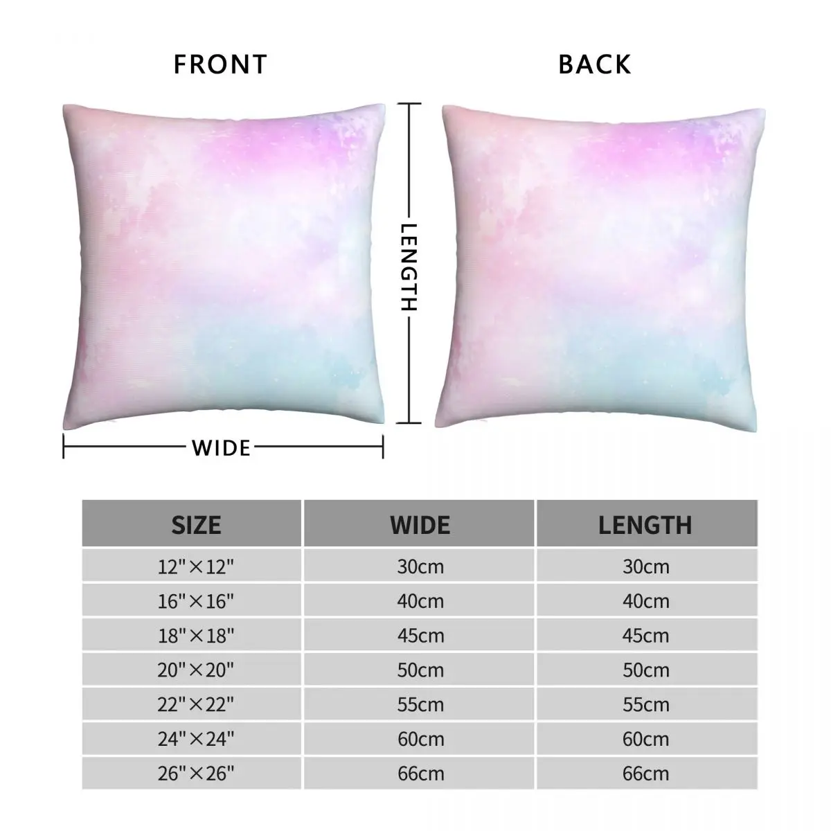 Magical Pastel Galaxy Pillowcase Polyester Linen Velvet Creative Zip Decor Throw Pillow Case Home Cushion Case Wholesale