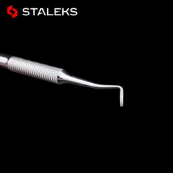 1pc STALEKS Stainless Steel EXPERT 20-2 Dual-ended Groove Clean Cuticle Pusher Nail Correction Lifter Remove Nail Dead Skin Tool