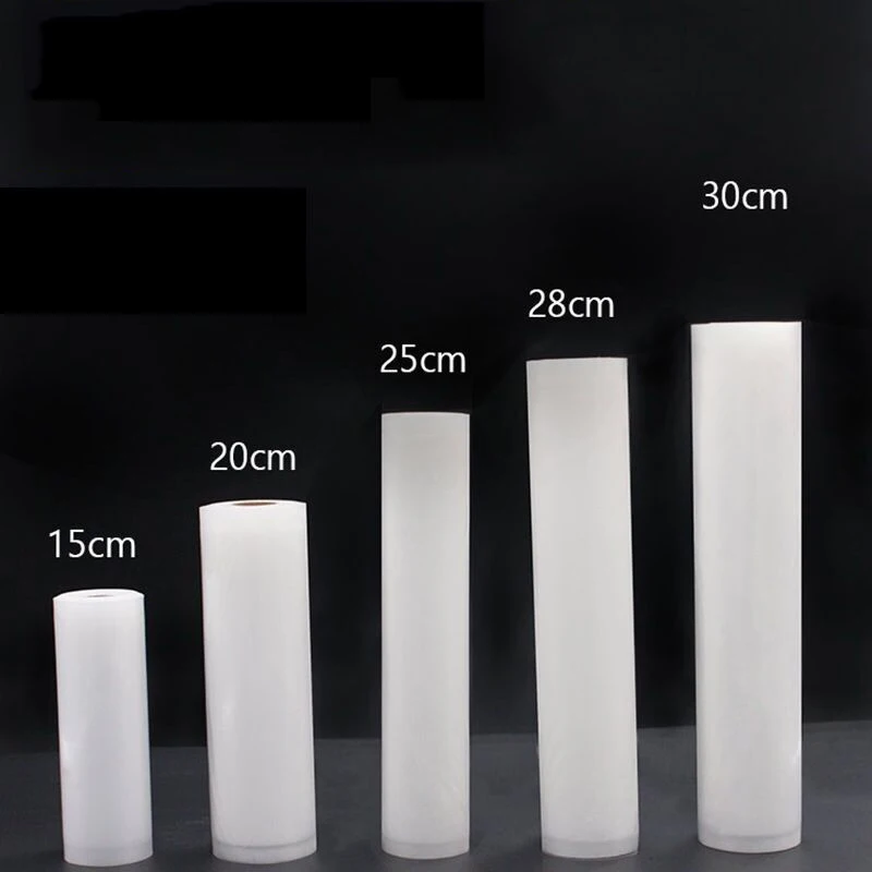 Tas Vakum Panjang 500Cm untuk Tas Penyimpanan Makanan Bertekstur Segel Vakum Tas Segel Dapur Rumah Tangga 5 Gulung untuk Rumah