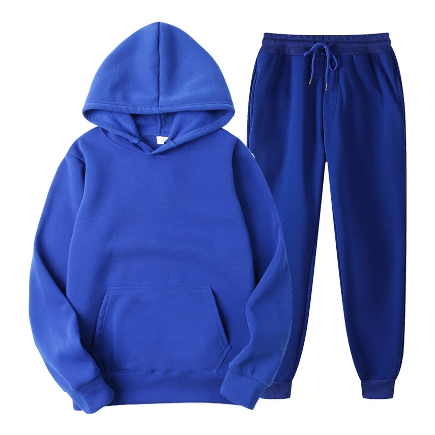 2021 Women\'s Sets Oversized Hooded Long Sleeve Hoodie Sport Pants Lady Suit Two Piece Set Casual Fleece Tracksuit Women Winter