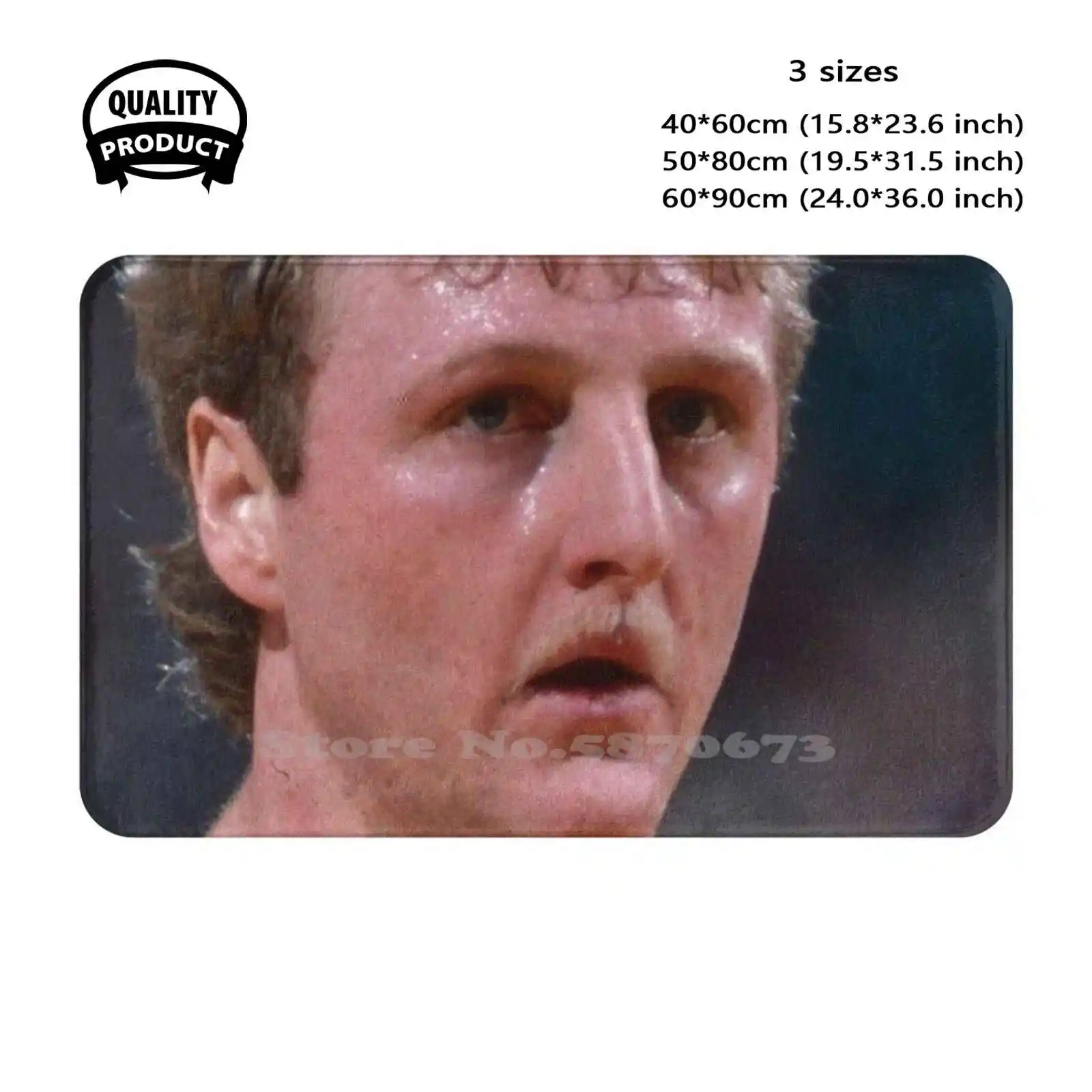 Larry Bird #77 Soft Cushion Home Carpet Door Mat Car Rug Larry Bird Legendary