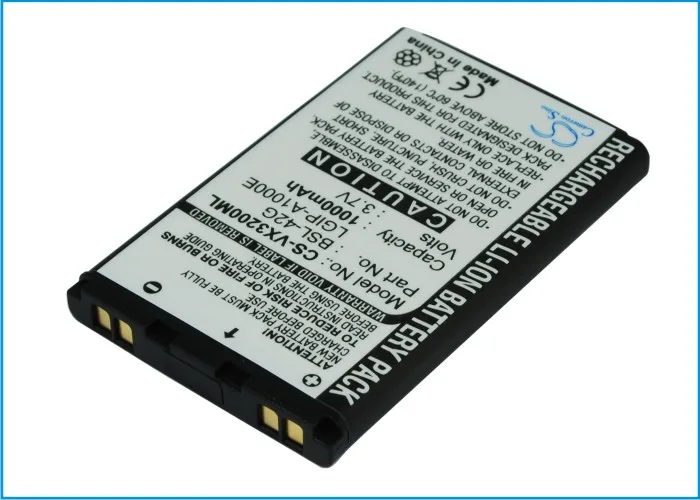 CS 1000mAh / 3.70Wh battery for LG AX245,VX1000,VX3200,VX-3280,VX3300,VX3400,VX3450,VX4270,VX4650,VX4700,vx4750