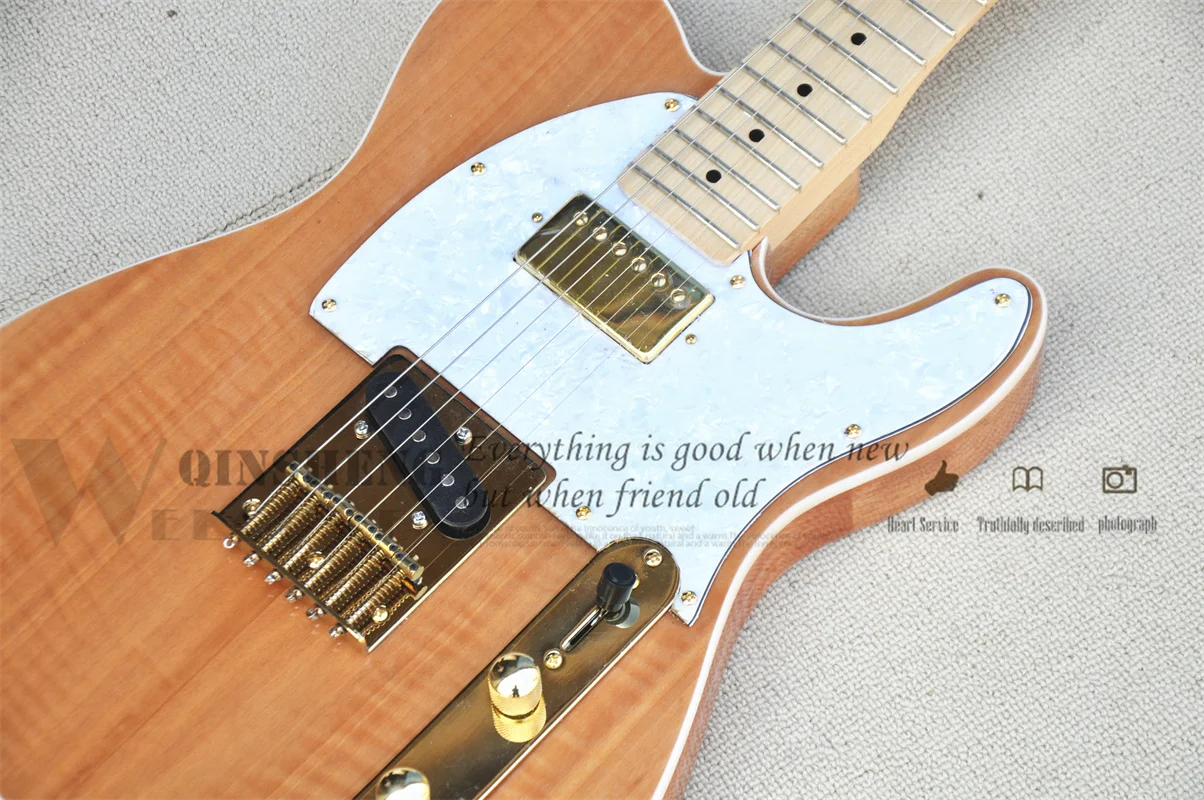 Custom  Made Electric Guitar,Tele Guitar,body,Acacia wood Veneer,Maple Fingerboard HS pickups