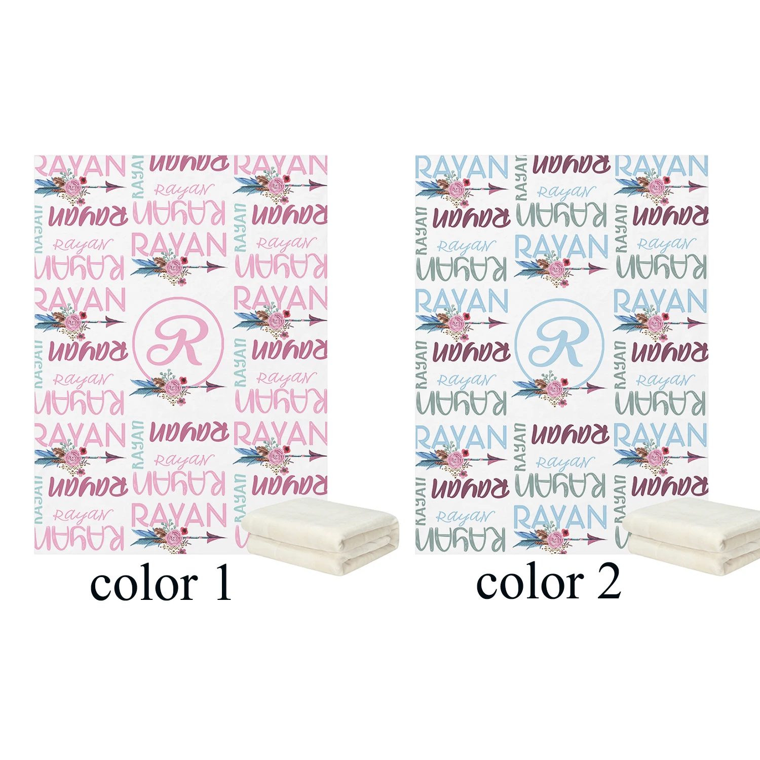 LVYZIHO Personalized Baby Blanket , Baby Girl / Boy Blanket - 30x40 / 48x60 / 60x80 Inches - Fleece Blanket