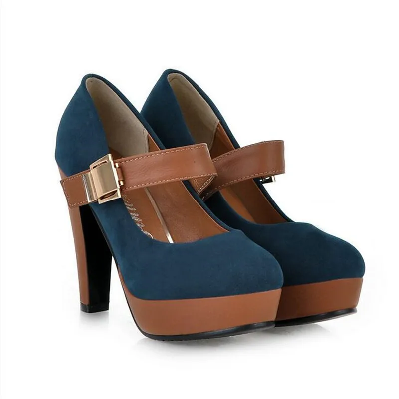 Women Shoes Pumps Fashion High Heels Shoes Ankle Strap Pumps Women Office Shoes Ladies Platform Women Heels 34-43