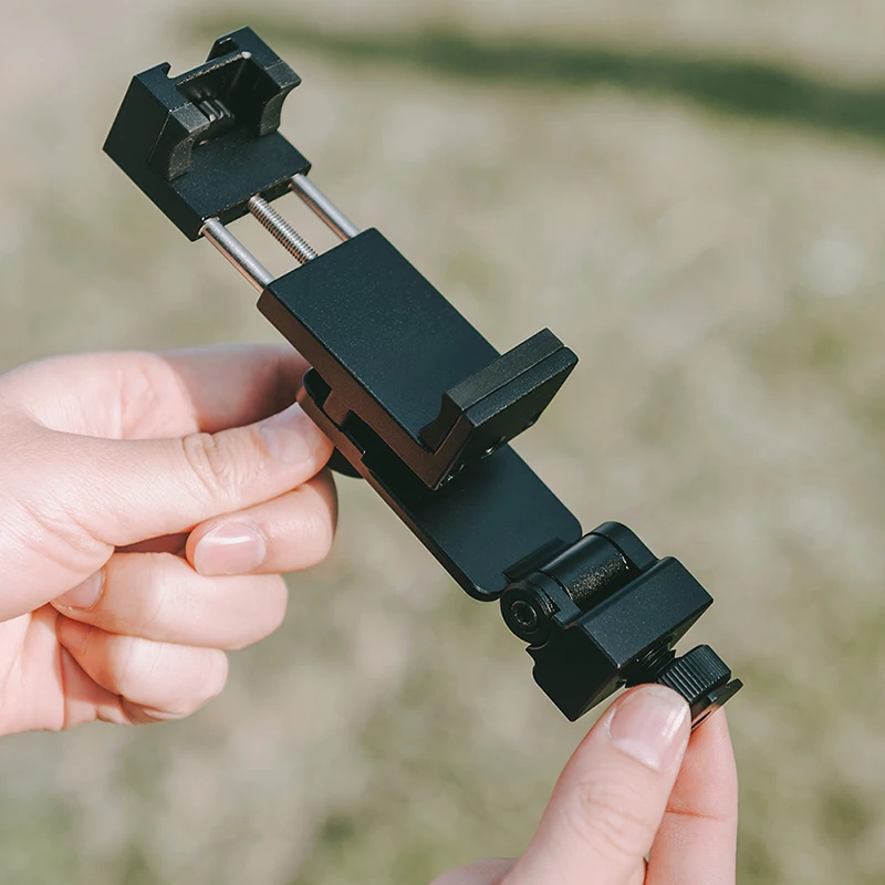 Lekki mały statyw z CNC Cold Shoe 360 kąt obrotu klips do telefonu przenośny Selfie Stick do aparatu telefon komórkowy Vlogging