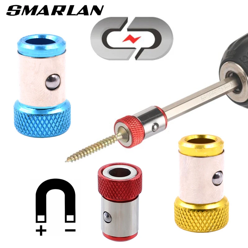 Universal Magnetic Ring 1/4” Metal Screwdriver Bit Magnetic Ring For 6.35mm Shank Anti-Corrosion Drill Bit Magnet Powerful Ring