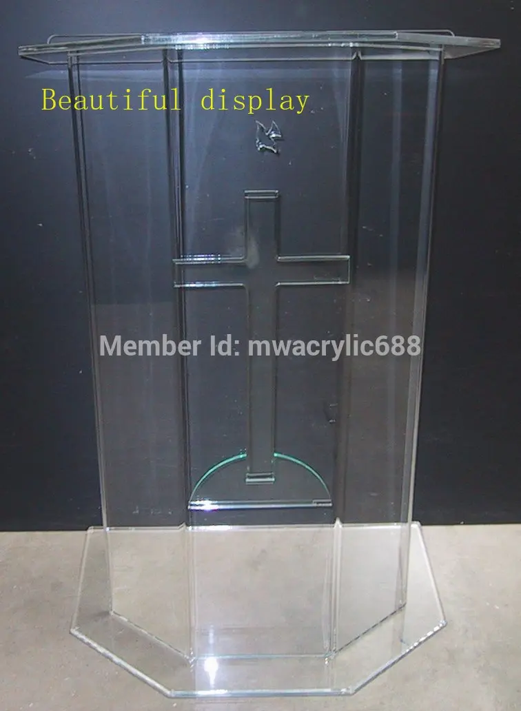 Free Shipping Beautiful Price Reasonable Clean Acrylic Podium Pulpit Lectern