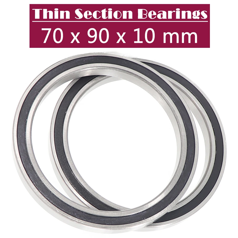 6814 2RS Bearing ( 2 PCS ) 70*90*10 mm Metric Thin Section Bearings 61814 RS 6814RS