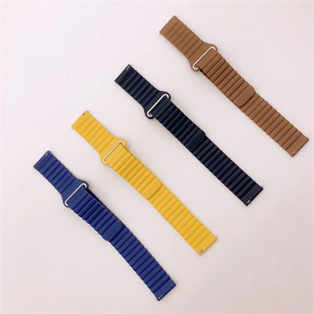 20mm 22mm Loop Leather Strap For Huami Amazfit GTR 2 47mm 42mm Magnetic Bracelet Band Stratos 3 GTS 2 Bip 2e 20mm 22mm Wristband