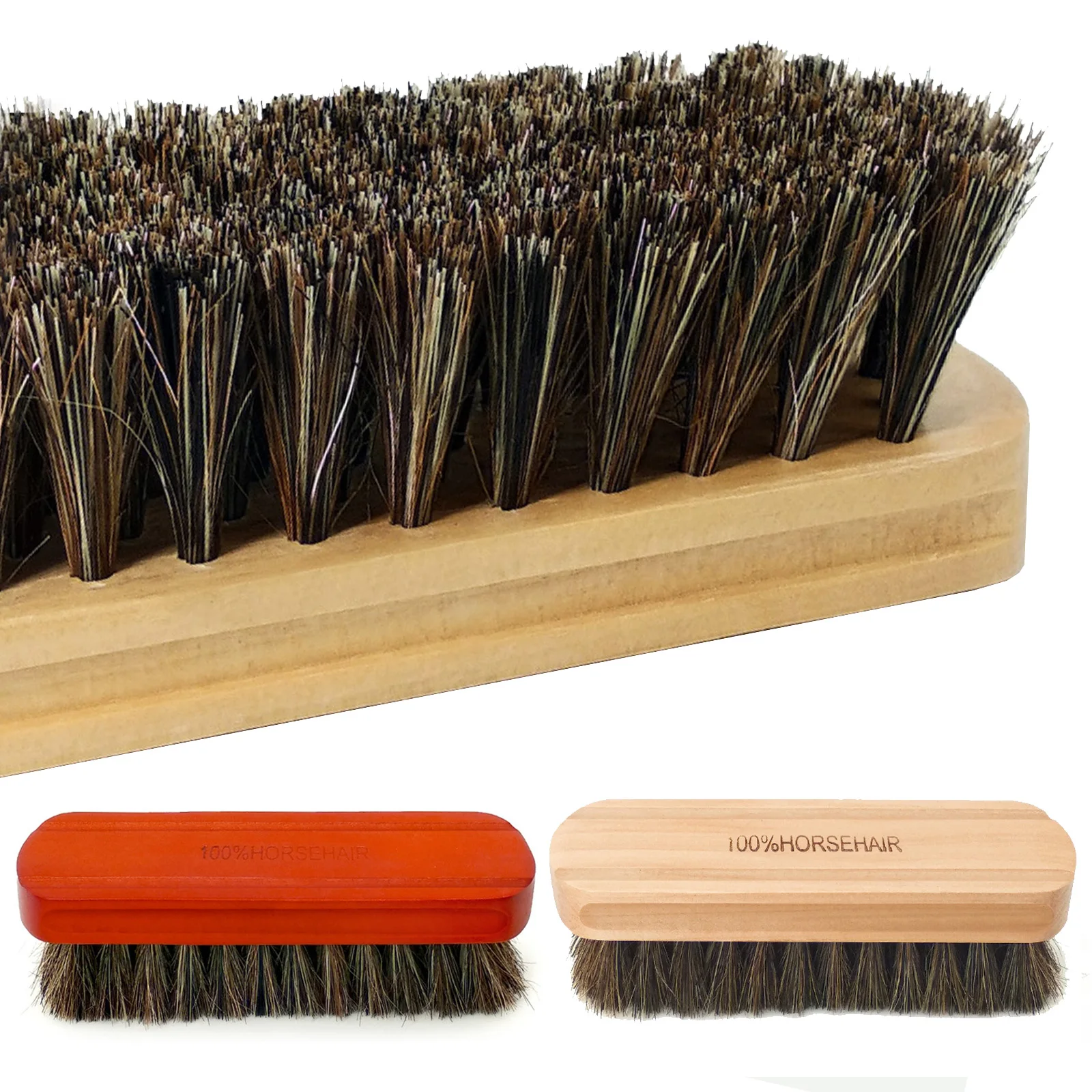 

Genuine Horsehair Wooden Brush Car Detailing Polishing Buffing Brush Seat Handle Dashboard Roof Cleaning Premium Car Wash Brush