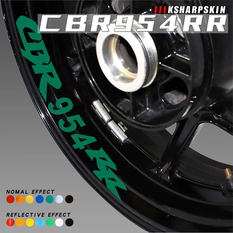 

Reflective motorcycle inner rim multi-color logo and decals waterproof protection stickers for HONDA CBR954RR CBR 954RR cbr954rr