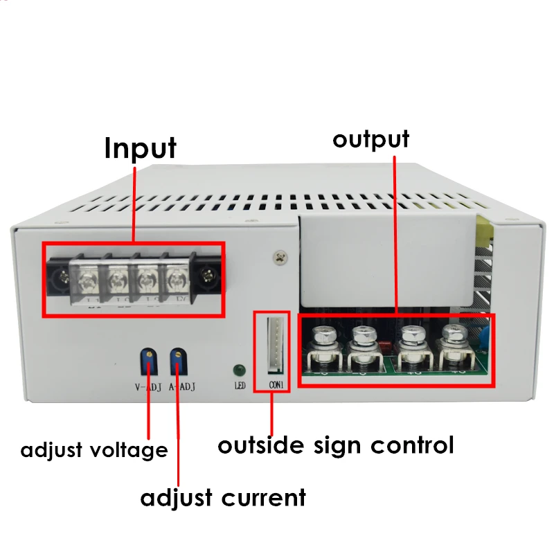 Imagem -06 - Corrente e Tensão de Saída 4000w 24 36 48 60 72 80 90 110 220v Fonte de Energia de Comutação Ajustável Segunda Peça Teste de Laboratório Carro 3d