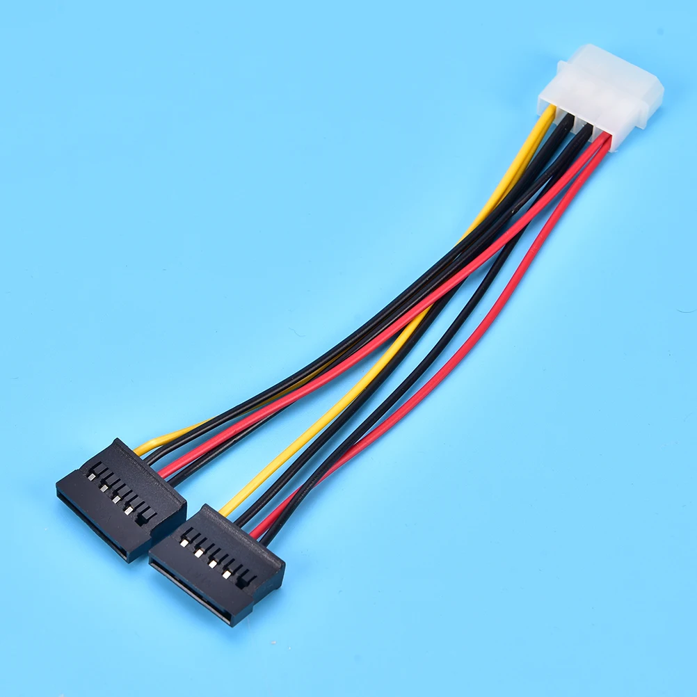 4Pin IDE Molex To 15Pin Serial ATA SATA HDD Power Adapter Cable Y Splitter Hard Drive Power Supply Cable