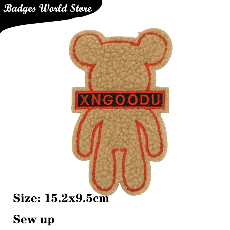 Lettere Dream Bear Player Word ciniglia Icon asciugamano ricamo Applique patch per abbigliamento ferro fai da te su badge sullo zaino