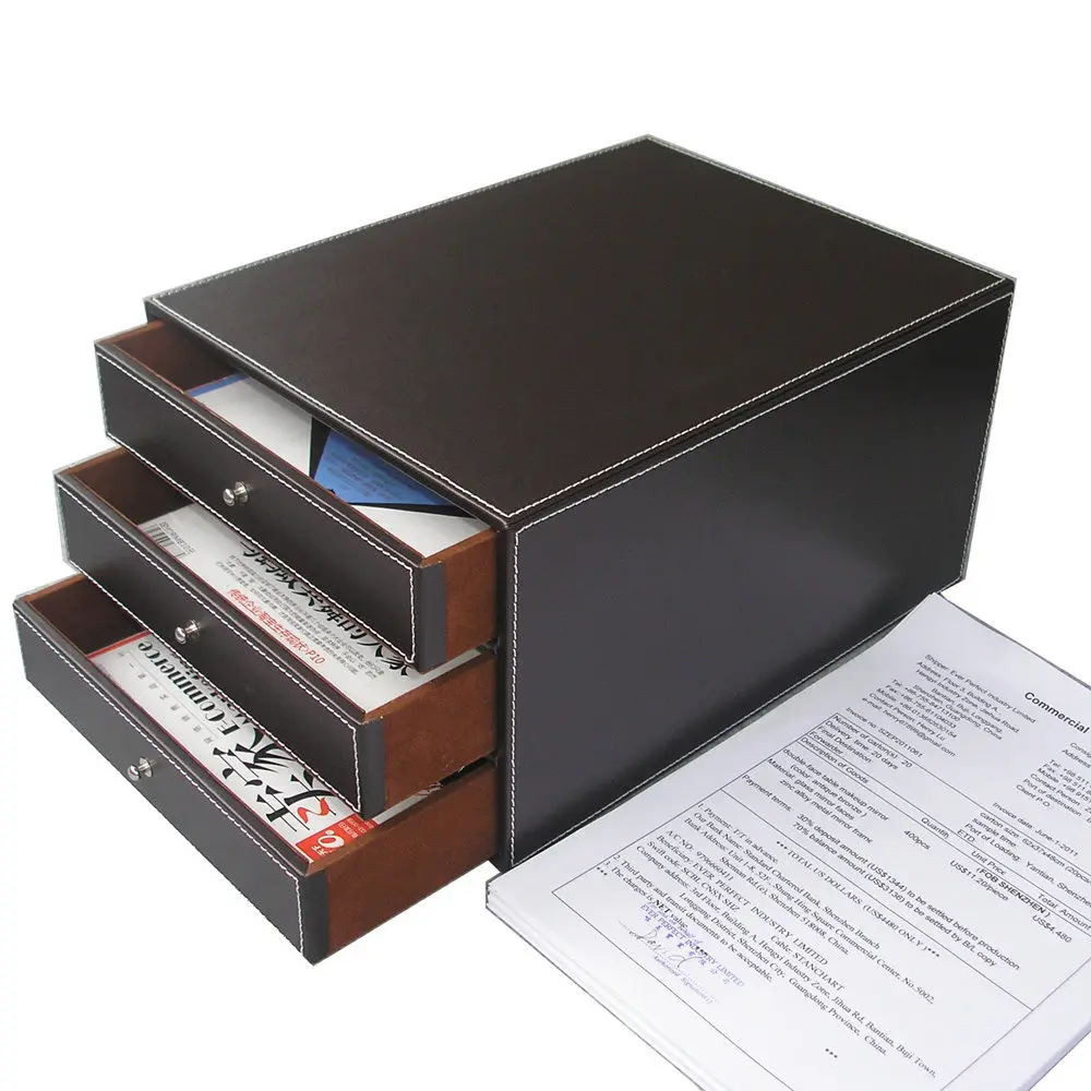 

Office Accessories Desk Organizer 3 Drawers File Holder 3 Layers A4 Paper Document Box Magazine Rack Storage Boxes