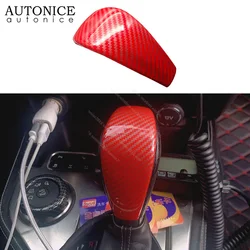 Red Carbon Fiber Color Gear Shift Knob Cover Trim Fit for Mazda BT-50 BT50 2012 2013 2014 2015 2016 2017 2018 2019 AT