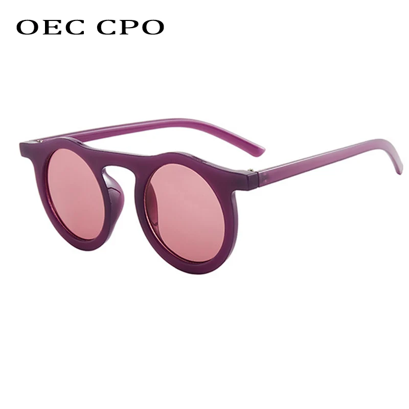 OEC CPO klasyczne okrągłe okulary przeciwsłoneczne mężczyźni kobiety moda mała ramka okulary przeciwsłoneczne damskie plastikowe okulary okulary unisex UV400 O626 — zdjęcie 5
