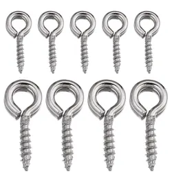 100pcs Lot Stainless Steel Tiny Mini Screw Eye Pins Eyepins Hooks Threaded Eyelets Clasps for Diy Beads Jewelry Making Wholesale