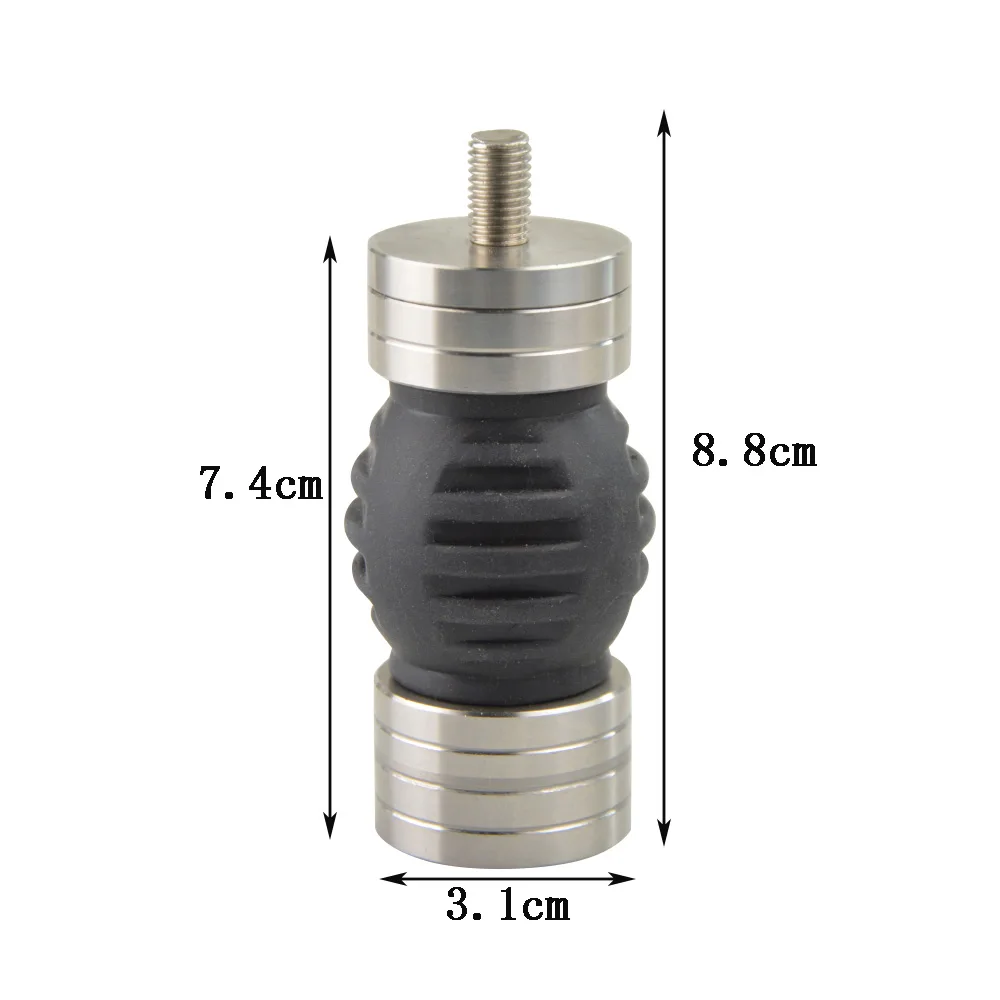 1pc liga de alumínio arco estabilizador apto para composto arco recurvo arco riser punho estabilizador de absorção de choque arco acessório