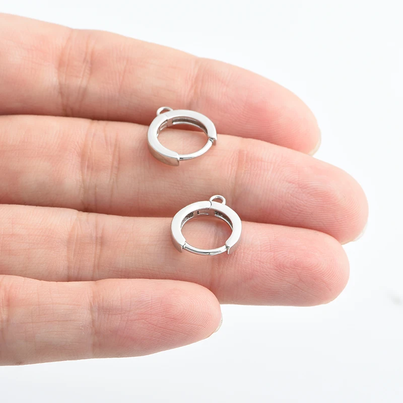 Hoop Earring Hooks Findings for DIY Women Handmade Jewelry Making Earrings Clasps Gold Color Earwire Accessories Wholesale