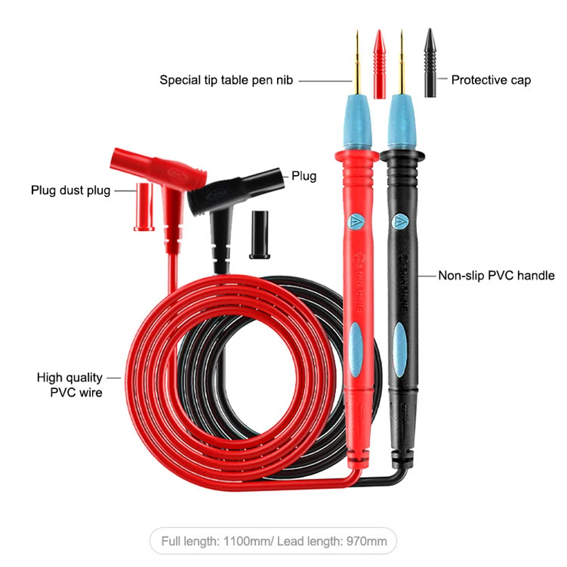 Senar Pena Multimeter Jarum Emas Baja Tahan Karat Universal SS-024A untuk Alat Perbaikan Pengukuran Ujung Kawat Tester Multi Meter