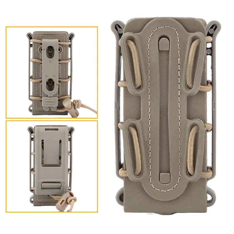 Sacchetti per riviste Soft Shell regolabili 9Mm Tactical Molle Magazine Pouch Clip da cintura sacchetto di plastica