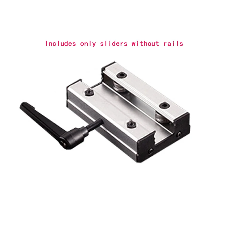 1 PCS High-speed external double-axis linear guide slider LGB6-100L4 wheel ~LGD16-190L4 wheel with lock