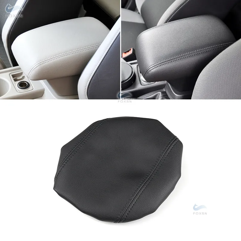 

Soft Leather Center Armrest Cover For Ford Focus 2012 Car Center Console Lid Armrest Box Skin Cover Sticker Trim