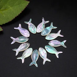 5PCS Natural Abalone Shell Cute Fish Charms Pendants Mother of Pearl Shell Beads for DIY Jewelry Finding Making Earring Necklace