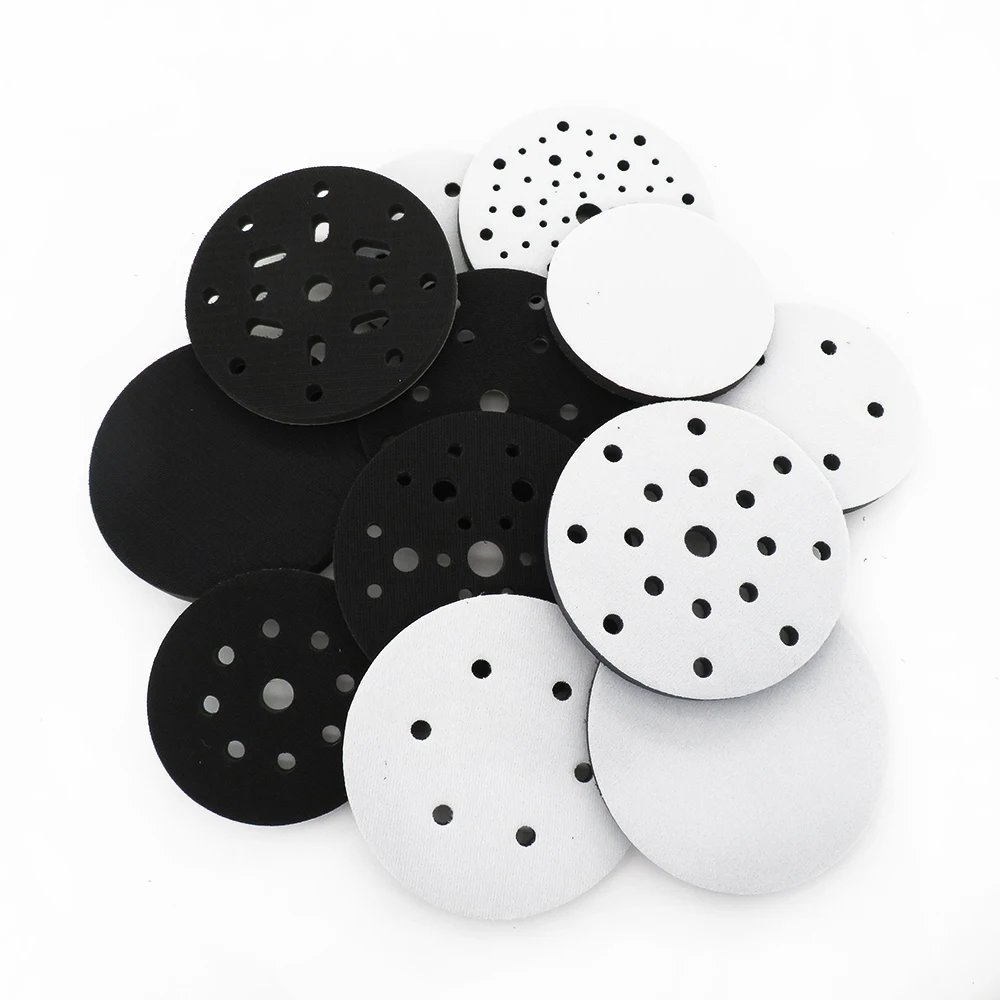 2Pc 5/6Inch Interface Kussen Zachte Spons Stofvrije Oppervlaktebescherming Pad Haak En Lus Back Pad Voor Schuurschijf