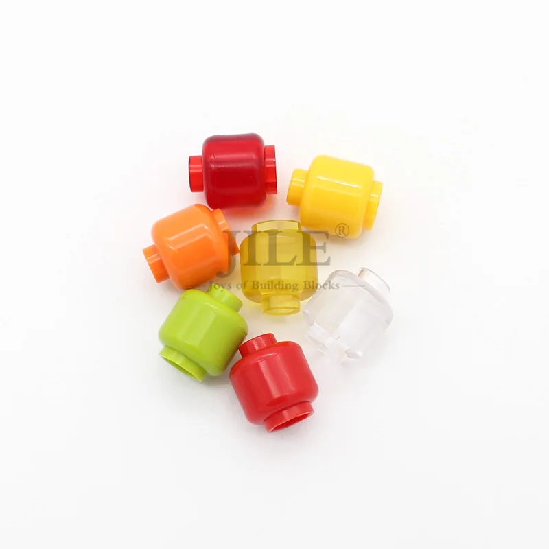 MOC Lamp Bulb Figure Head Plain Hollow Stud Compatible with 3626b Building Blocks City Street View Jar DIY Bricks Assembles