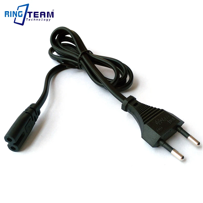 EU Plugs European Power Cord 2 Round Pins for Notebook Laptop Camera AC Adapter Fit Russian Brazil Germany France Sewden Chile