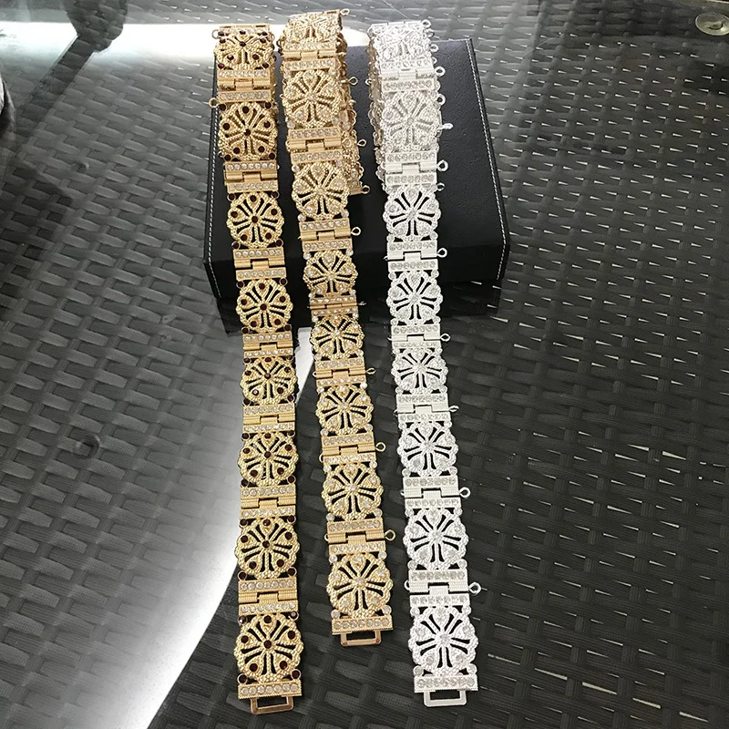 

Vintage aristocratic court carving hollow metal belt waist adjustable Morocco best-selling wedding jewelry waist chain jewelry