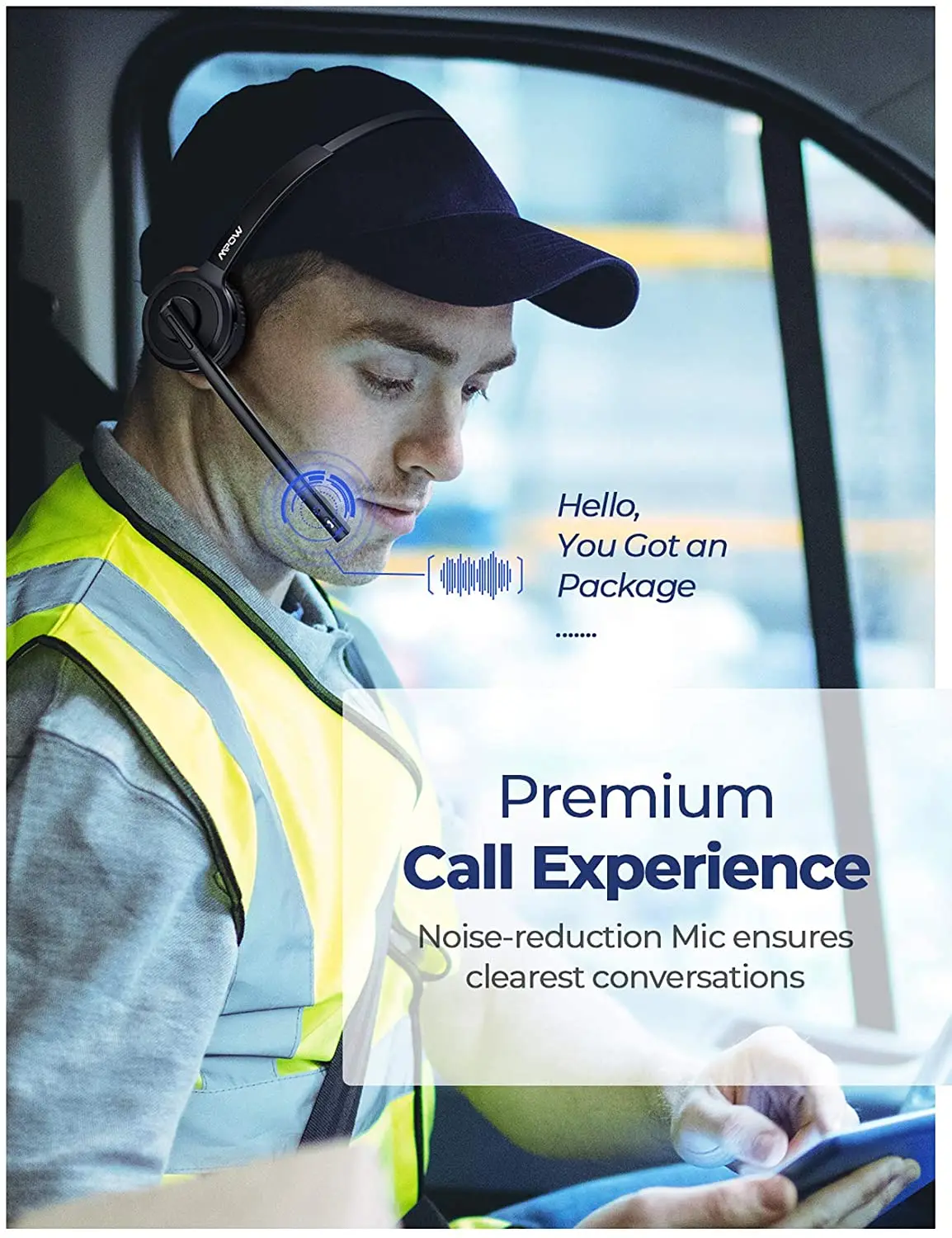 سماعات بلوتوث للمكتب Mpow BH231 مع حامل للشحن سماعة رأس لاسلكية مع ميكروفون للحد من الضوضاء سماعات رأس جديدة