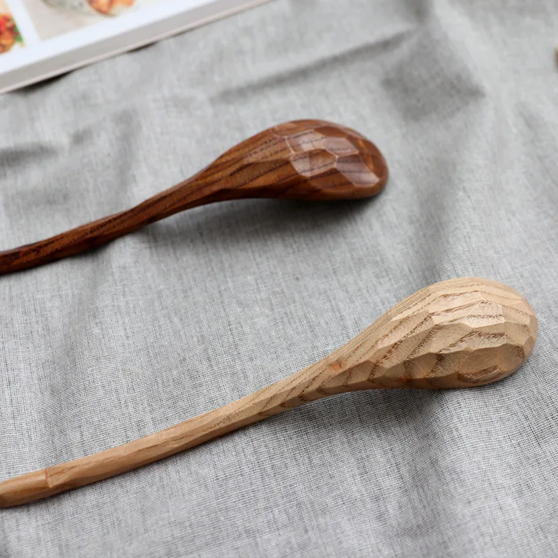 Wooden Spoon Kitchen Cooking Utensil Tool Soup Teaspoon Dessert Ladle Catering For Kicthen