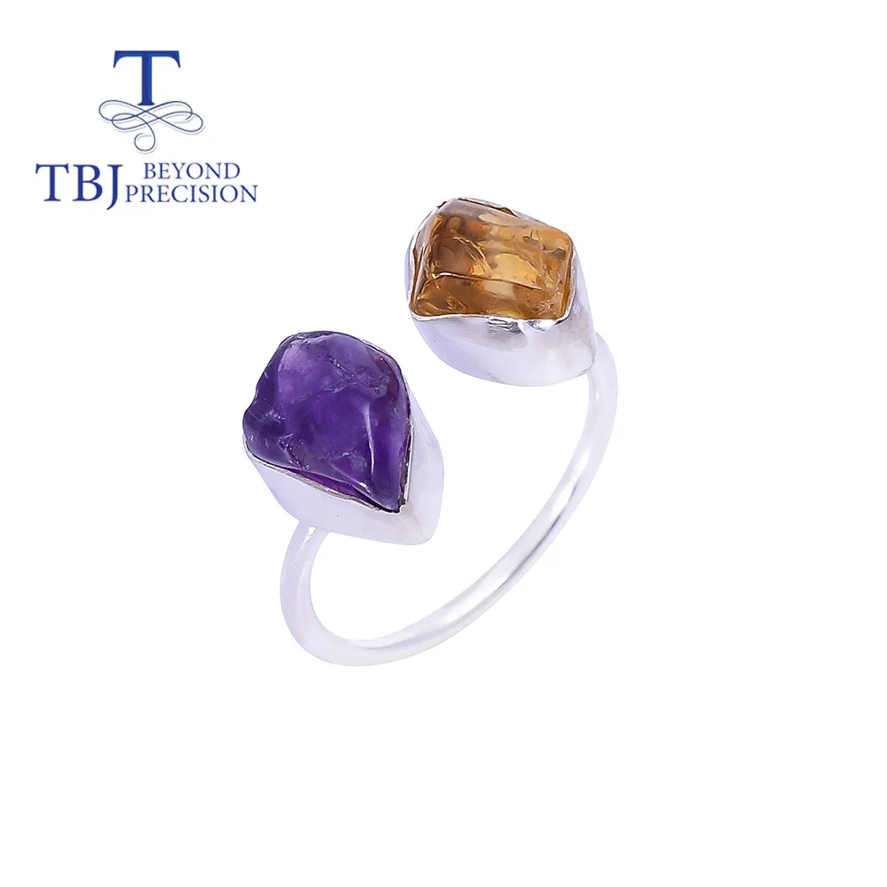 Natural gemstone handmade Ring 925 sterling silver colorstone rough unque Jewelry for grils daily wear nice gift for women