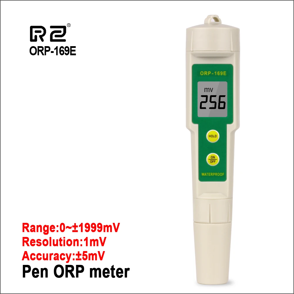 

RZ ORP/Redox Tester Digital Waterproof Portable Pen ORP Meter Protable ORP/Redox 169E 0~+/-1999mV Water Quality Tester