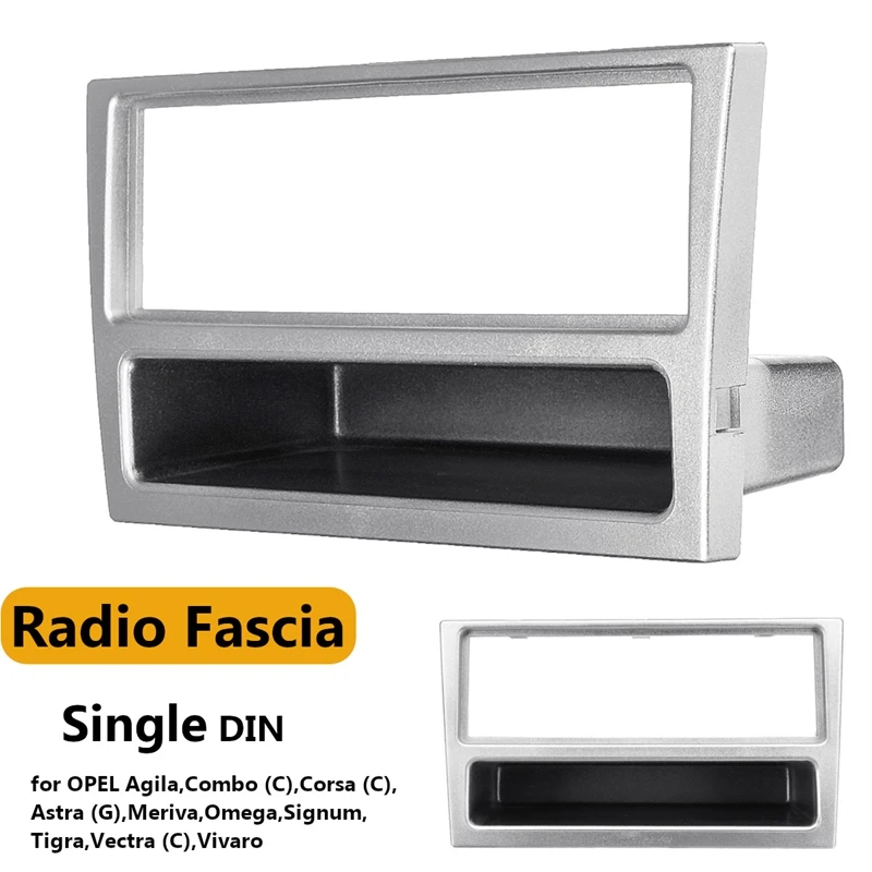 1Din Car Stereo Radio DVD Player Panel Audio Trim Frame for Opel Agila Tigra Astra Corsa Signum Vectra