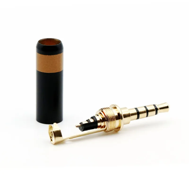 Разъем для наушников 2,5 мм 3,5 мм, позолоченный штифт, 5 шт.